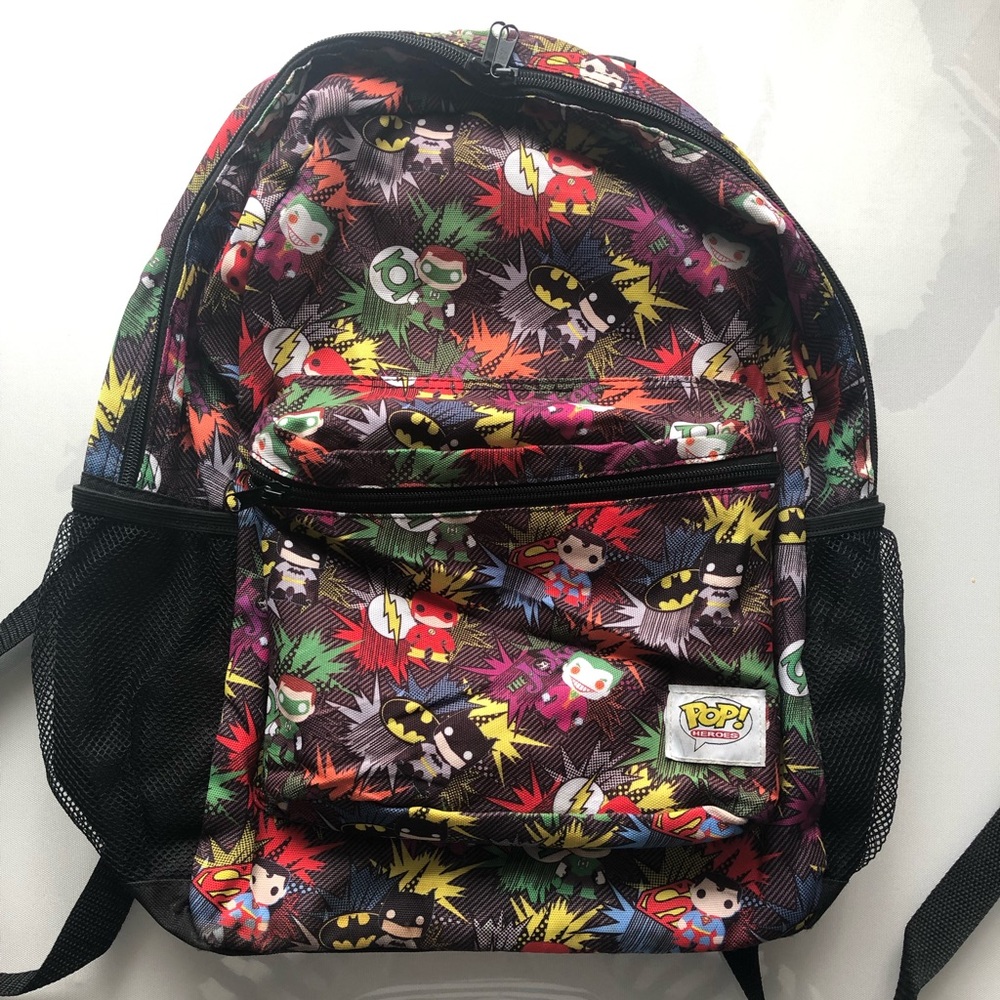 Back pack. Funko Pop. Justice League